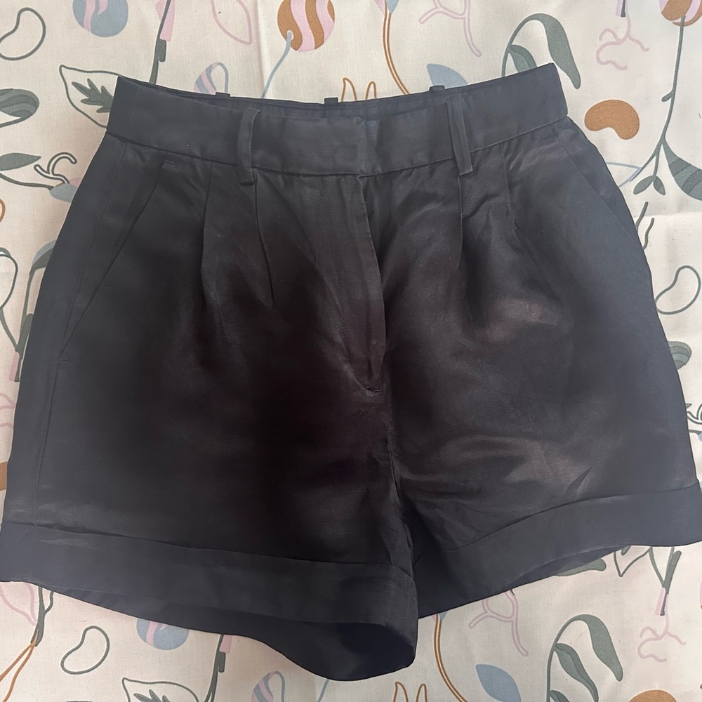 J.Crew Black Satin Shorts